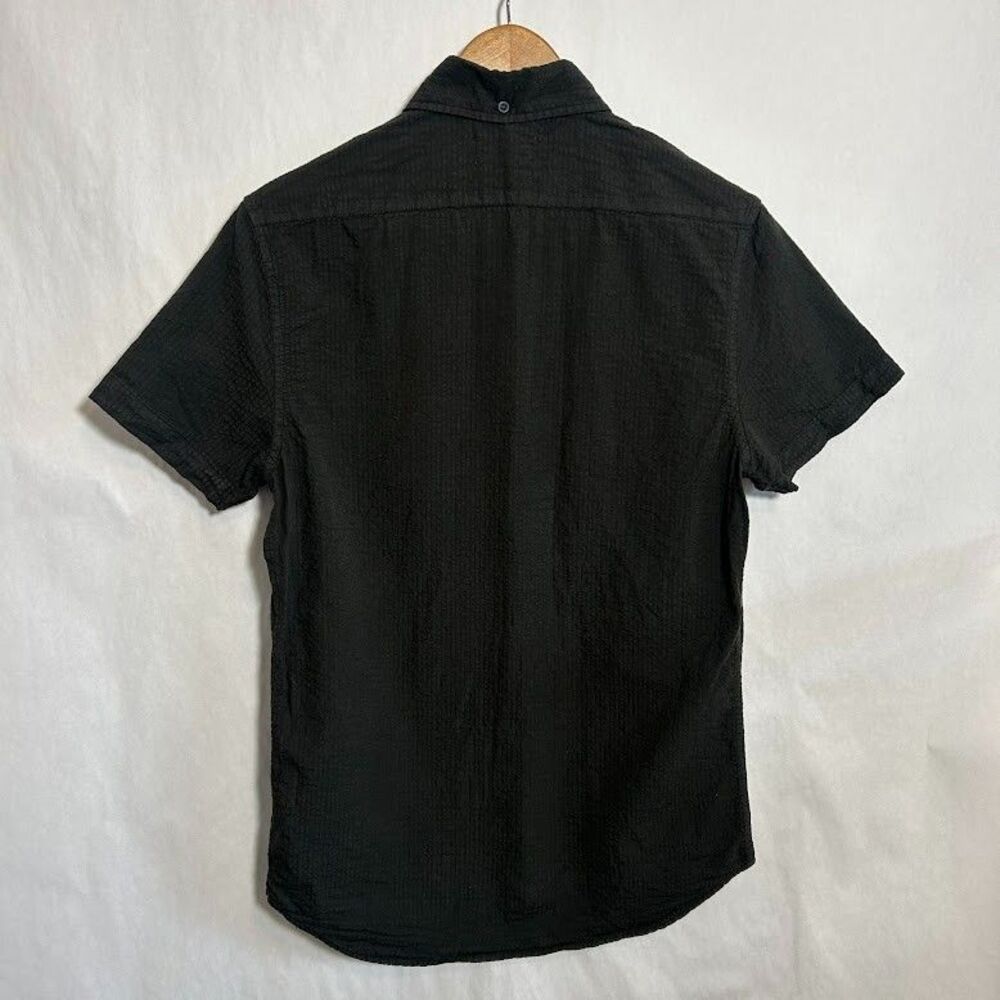 Taylor Stitch The Jack Seersucker Shirt Men XS 36 Faded Black Short Sleeve - Picture 3 of 7